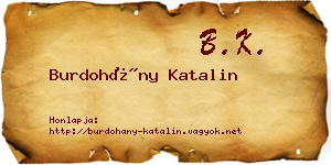 Burdohány Katalin névjegykártya